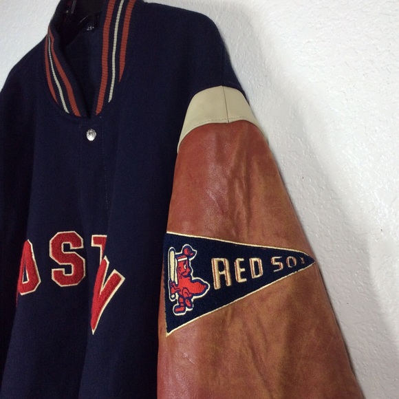 Word Series 1967 Boston Red Sox Reversible Button-Up Wool Blend Jacket - Picture 4 of 16